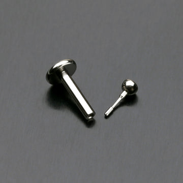 Detail View 1 of Steel Gem Ball Push-Fit Labret-Tanzanite